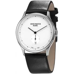 ZENO-WATCH BASEL Bauhaus Quartuhr weiss