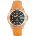FHB Fun Watch Opaque Quartz Uhr mit Silikonband orange