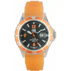 FHB Fun Watch Opaque Quartz Uhr mit Silikonband orange