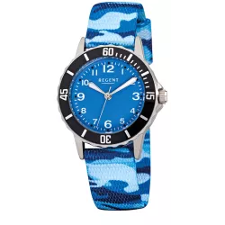 Quartz Kinderuhren Camoflageband blau