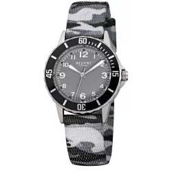 Quartz Kinderuhren Camoflageband grau