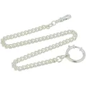 Taschenuhrkette Panzerkette Silber 5mm rund