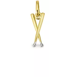 Anhänger Trommelstöcke 5mm in 18K Gold