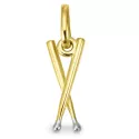Anhänger Trommelstöcke 5mm in 18K Gold