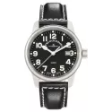 ZENO-WATCH BASEL Pilot Classic Fliegeruhr Edelstahl matt