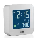 BRAUN Funkwecker LCD digital klein weiss