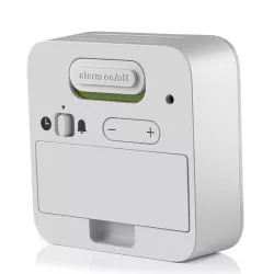 BRAUN Funkwecker LCD digital klein weiss