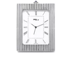 IMHOF Tischuhr Quartz Retro-Reiseuhr in Sterling Silber