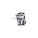 Ohrstecker Trommel 7x6mm in Silber
