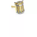 Ohrstecker Trommel 7x6mm in 18K Gold