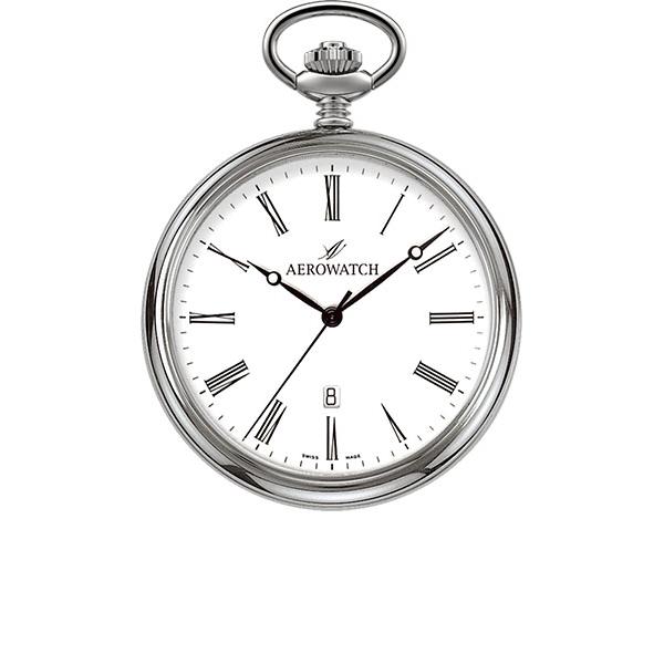 Klassik Taschenuhr Quartz, Aerowatch Stahl Klassik Taschenuhr Quartz, Aerowatch Stahl