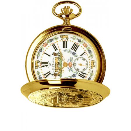 Ethno Taschenuhr Handaufzug Aerowatch  gold