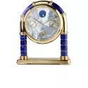 IMHOF Tischuhr Quartz Bogenuhr Lapislazuli Vollkalender Mondphase
