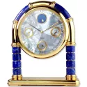 IMHOF Tischuhr Quartz Bogenuhr Lapislazuli Vollkalender Mondphase