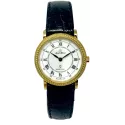 SAINT-BLAISE Sapphire Crystal Golduhr mit Lederband