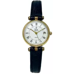 Prestige de Genve Damen Golduhr Quartz Lederband