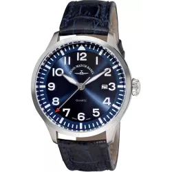 ZENO-WATCH BASEL Pilot Navigator Quartz Fliegeruhr blau