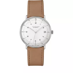 Junghans MAX BILL 34 Automatikuhr Stahl weiss Zahlen