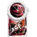 LE CLIP Wanduhr Mega Rolf Knie Stallion Pferd weiss