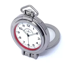 Design Taschenuhr Quartz zum Hinstellen weiss