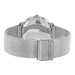 Junghans MAX BILL 34 Automatikuhr Stahl weiss Index Mesh