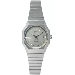 ZENO Octo Saphir 25 Damenuhr Edelstahl mit Datum