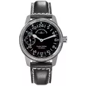ZENO-WATCH BASEL Pilot Classic Titan 24 Stundenanzeige Handaufzug