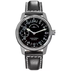 ZENO-WATCH BASEL Pilot Classic Titan 24 Stundenanzeige Handaufzug