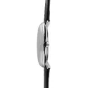 Junghans MAX BILL 38 Automatikuhr Stahl schwarz Index Leder Datum
