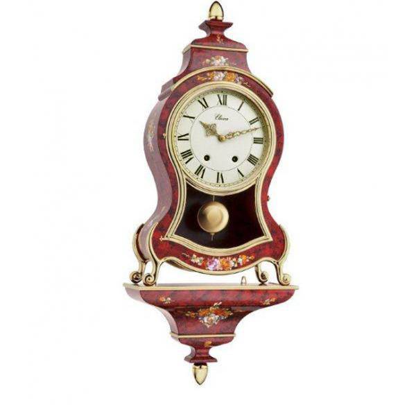 ELUXA Neuenburger Pendule, Louis XVI Email mechanisch 58cm