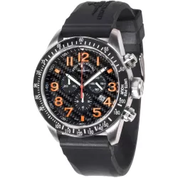 ZENO-WATCH BASEL Chronograph Sport Quartz Edelstahl Carbon orange
