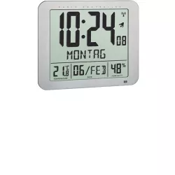 TFA Wochentag Funk Tisch-Wanduhr Thermo-Hygrometer