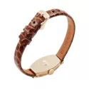 ROSEMONT mini 14K Gold Damenuhren im vintage Look braun