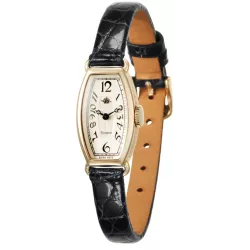 ROSEMONT mini 14K Gold Damenuhren im vintage Look schwarz