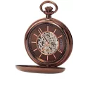 Klassik Taschenuhr Handaufzug Regent Savonette braun