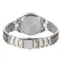 CITIZEN Damen-Funkuhr Eco-Drive Solar teilvergoldet weiss