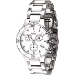 RENDEX Ceramic XL Lady Chrono Keramikband weiss