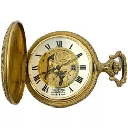 Vintage Entenjagd Taschenuhr Handaufzug Skelett bronc