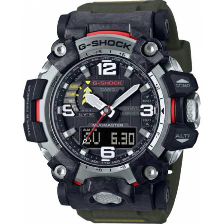 G-SHOCK Mudmaster Solar Funkuhr Kompass-Alti-Baro-Thermo Carbon oliv