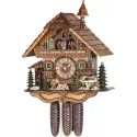 Kuckucksuhr Waldhaus Holz Wanduhr mechanisch 8 Tage
