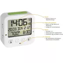 TFA Bingo Nachtlicht Funkwecker Thermometer  2 Alarme weiss