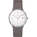 Junghans MAX BILL 38 Mega Solar Funkuhr Titan weiss Zahlen