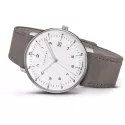 Junghans MAX BILL 38 Mega Solar Funkuhr Titan weiss Zahlen