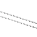 Anhängeuhrkette Figaropanzer 70cm rhodiniert
