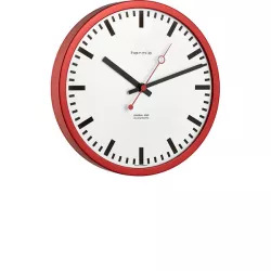 HERMLE Grand Central Station Funkwanduhr rot