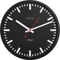 HERMLE Grand Central Station Funkwanduhr schwarz