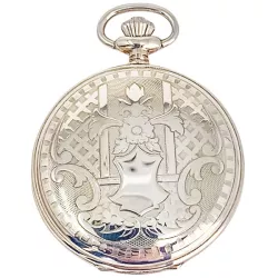 Klassik Taschenuhr Handaufzug Silber Numbers Flora