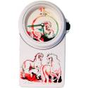 LE CLIP Wanduhr Mega Rolf Knie White Horses Pferd