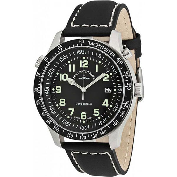 ZENO-WATCH BASEL, Pilot Minute Chrono, Handaufzug Flieger