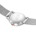 MONDAINE Evo2 43 XL Bahnhofsuhr Saphirglas Mesh